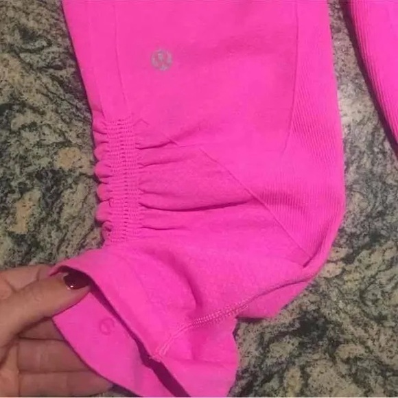 Lululemon In The Flow Crop Leggings Size 6 PINK Women's Pink Capri Leggings - Picture 4 of 6